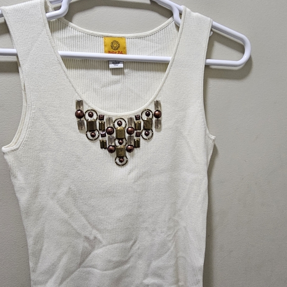 Ruby Rd. Cream Sleeveless Tank Top - Picture 2 of 5